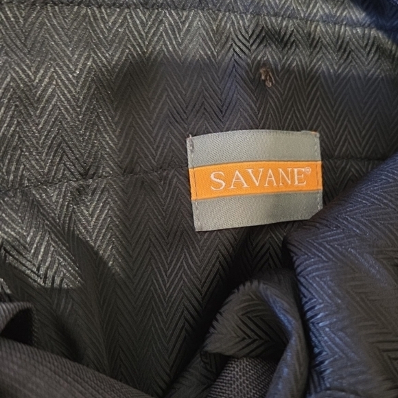 Savane Men's Dress Pants Gray Herringbone 40x32 NWT - Picture 6 of 7